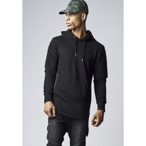 Pleat Sleeves Terry HiLo Hoody