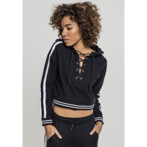 Ladies Short Lace Up Hoody