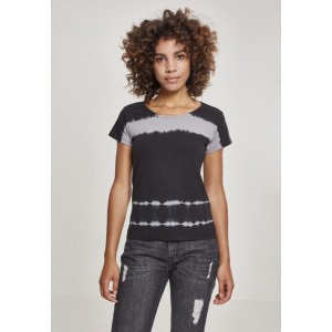 Ladies Striped Tie Dye Tee