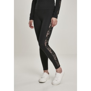 Ladies Lace Striped Leggings