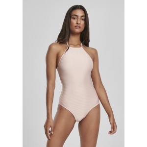 Ladies Rib Neckholder Swimsuit