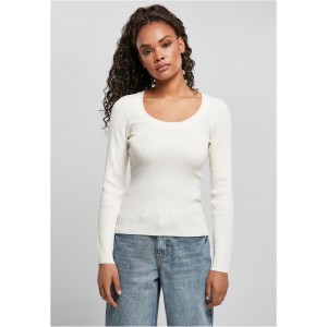 Ladies Wide Neckline Sweater