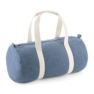 Denim Barrel Bag